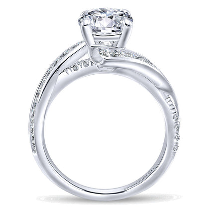 14K White Gold Diamond Bypass 14K White Gold Engagement Ring ER12336R4W44Jj