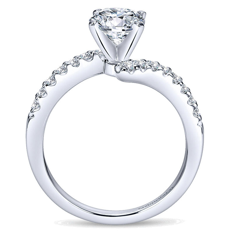14K White Gold Diamond Bypass 14K White Gold Engagement Ring ER4249W44Jj