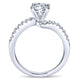14K White Gold Diamond Bypass 14K White Gold Engagement Ring ER4249W44Jj