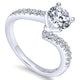 14K White Gold Diamond Bypass 14K White Gold Engagement Ring ER4249W44Jj