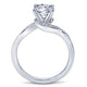 Engagement Ring 14k White Gold Diamond Bypass