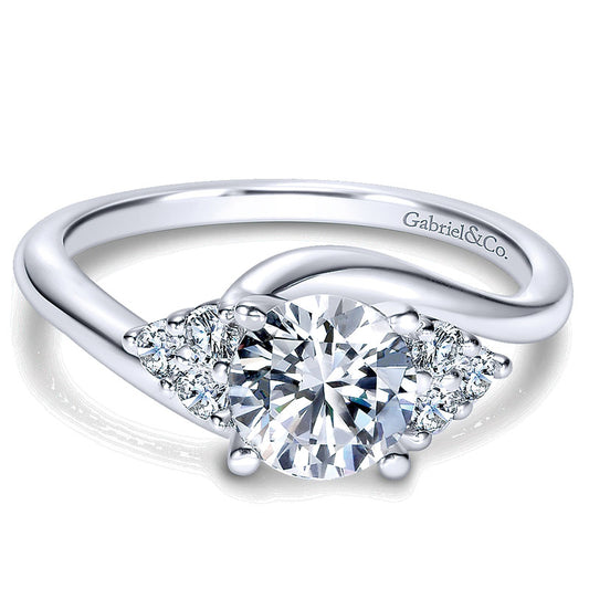 14K White Gold Diamond Bypass 14K White Gold Engagement Ring ER8951W44Jj