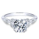 14K White Gold Diamond Cathedral Setting Straight Shank 14K White Gold Engagement Ring ER11721R4W44J