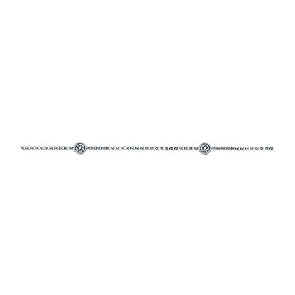 14k White Gold Diamond Chain Ankle Bracelet