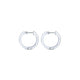 14k White Gold Diamond Classic Hoop Earrings