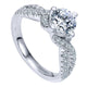 14K White Gold Diamond Criss Cross 14K White Gold Engagement Ring ER10197W44Jj