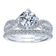 14K White Gold Diamond Criss Cross 14K White Gold Engagement Ring ER10197W44Jj