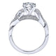 14K White Gold Diamond Criss Cross 14K White Gold Engagement Ring ER10434W44Jj