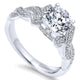 14K White Gold Diamond Criss Cross 14K White Gold Engagement Ring ER10434W44Jj