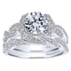 14K White Gold Diamond Criss Cross 14K White Gold Engagement Ring ER10434W44Jj