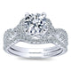 14K White Gold Diamond Criss Cross 14K White Gold Engagement Ring ER10753W44Jj