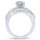 14K White Gold Diamond Criss Cross 14K White Gold Engagement Ring ER12593R4W44Jj