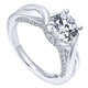 14K White Gold Diamond Criss Cross 14K White Gold Engagement Ring ER12604R4W44Jj