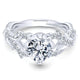 14K White Gold Diamond Criss Cross 14K White Gold Engagement Ring ER12888R4W44Jj