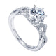 Engagement Ring 14k White Gold Diamond Criss Cross