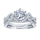 Engagement Ring 14k White Gold Diamond Criss Cross