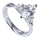 Engagement Ring 14k White Gold Diamond Criss Cross