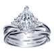Engagement Ring 14k White Gold Diamond Criss Cross