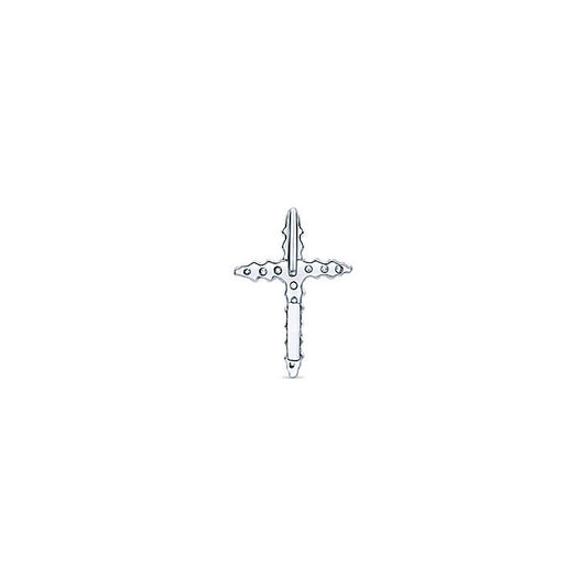 14k White Gold Diamond Cross Cross Pendant