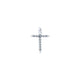 14k White Gold Diamond Cross Cross Pendant
