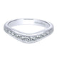 Anniversary Band 14k White Gold Diamond Curved