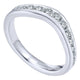 Anniversary Band 14k White Gold Diamond Curved
