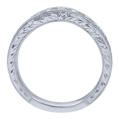 Anniversary Band 14k White Gold Diamond Curved