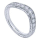 Anniversary Band 14k White Gold Diamond Curved