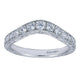 Anniversary Band 14k White Gold Diamond Curved