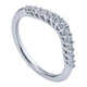 Anniversary Band 14k White Gold Diamond Curved