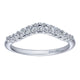 Anniversary Band 14k White Gold Diamond Curved
