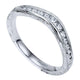 Anniversary Band 14k White Gold Diamond Curved