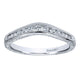 Anniversary Band 14k White Gold Diamond Curved