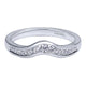 Anniversary Band 14k White Gold Diamond Curved