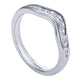 Anniversary Band 14k White Gold Diamond Curved