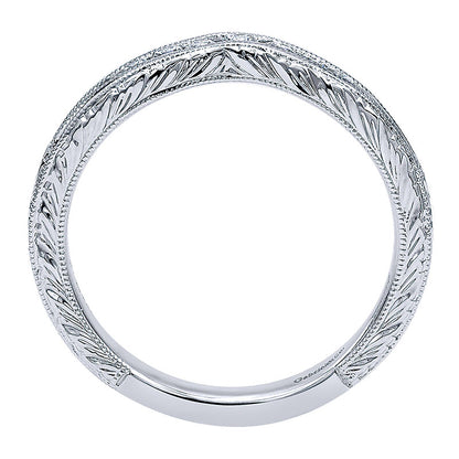 Anniversary Band 14k White Gold Diamond Curved