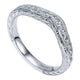 Anniversary Band 14k White Gold Diamond Curved