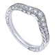 Anniversary Band 14k White Gold Diamond Curved