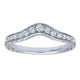 Anniversary Band 14k White Gold Diamond Curved