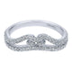 Anniversary Band 14k White Gold Diamond Curved