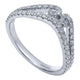 Anniversary Band 14k White Gold Diamond Curved