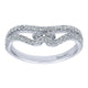 Anniversary Band 14k White Gold Diamond Curved