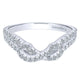 Anniversary Band 14k White Gold Diamond Curved