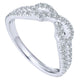 Anniversary Band 14k White Gold Diamond Curved