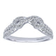 Anniversary Band 14k White Gold Diamond Curved