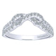 Anniversary Band 14k White Gold Diamond Curved