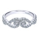 Anniversary Band 14k White Gold Diamond Curved
