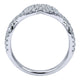 Anniversary Band 14k White Gold Diamond Curved
