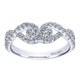 Anniversary Band 14k White Gold Diamond Curved