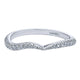 Wedding Band 14k White Gold Diamond Curved
